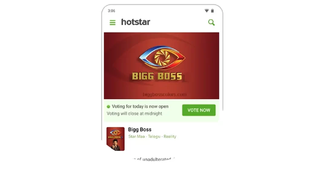 Big Boss Telugu Voting Hotstar App